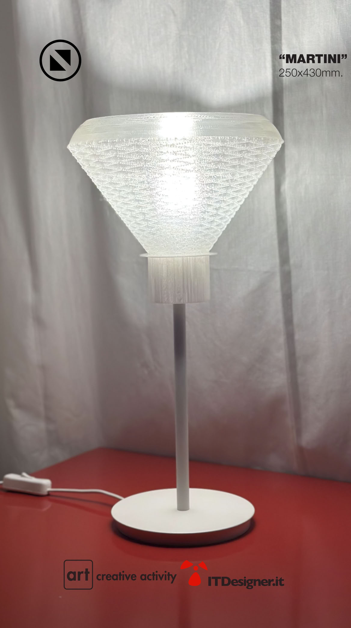 Stampato in PLA Cristal